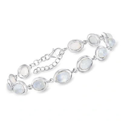 Ross-simons Moonstone Bracelet In Sterling Silver In Multi
