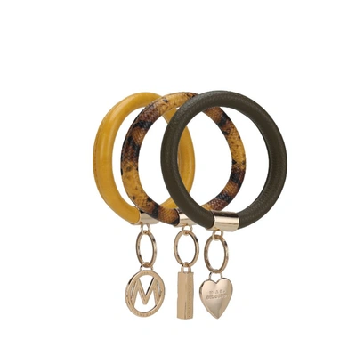 Mkf Collection By Mia K Jasmine Vegan Leather Women's Wristlet Keychain Set - 3 Pieces In Green