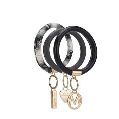 Mkf Collection By Mia K Jasmine Vegan Leather Women's Wristlet Keychain Set - 3 Pieces In Pink