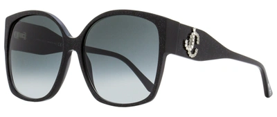 Jimmy Choo Women's Square Sunglasses Noemi Dxf9o Black Glitter 61mm In Multi