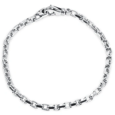 Pompeii3 Men's 14k Gold (15gram) Or Platinum (28gram) 4mm Link Bracelet 8.5" In Multi