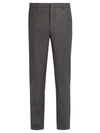 Prada Straight-leg Wool Trousers In Dark Grey
