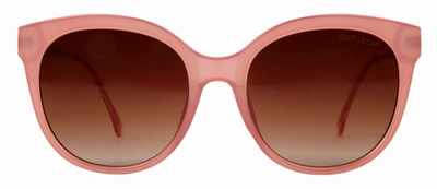 Suzy Levian Women's Pink Oversize Lens Rose Gold Accent Sunglasses