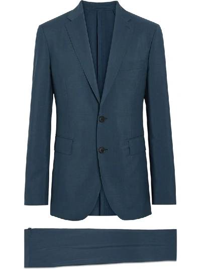 Burberry Soho Wool And Mohair-blend Suit In Blue