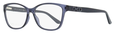 Jimmy Choo Women's Rectangular Eyeglasses Jc238 Kb7 Grey 55mm In Multi