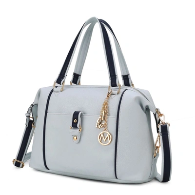 Mkf Collection By Mia K Opal Vegan Leather Medium Weekender Handbag For Women In Multi