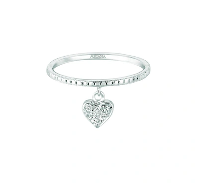 Ariana Rabbani Diamond Dangle Heart Ring In White
