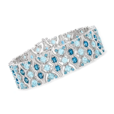 Ross-simons London And Sky Blue Topaz Bracelet In Sterling Silver In Multi