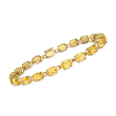 Ross-simons Citrine Tennis Bracelet In 14kt Yellow Gold In Multi