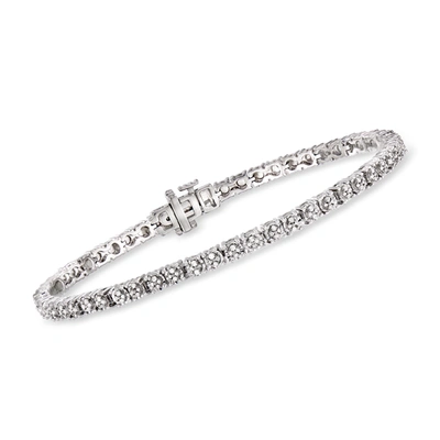 Ross-simons Diamond Tennis Bracelet In Sterling Silver In Multi