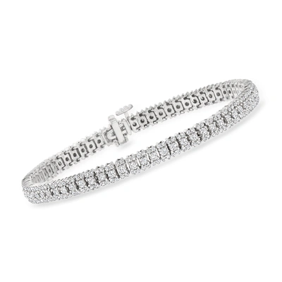 Ross-simons Diamond Tennis Bracelet In Sterling Silver In Multi