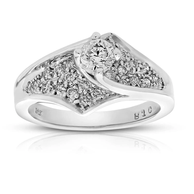 Vir Jewels 0.80 Cttw Diamond Engagement Ring 14k White Gold Wedding Bridal