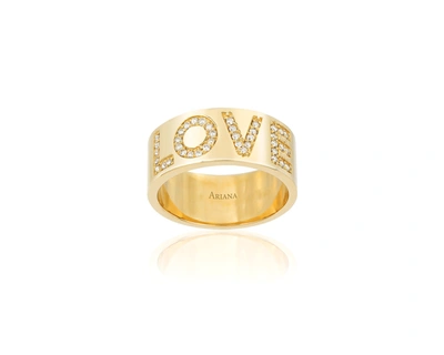 Ariana Rabbani Love Cigar Band In Gold