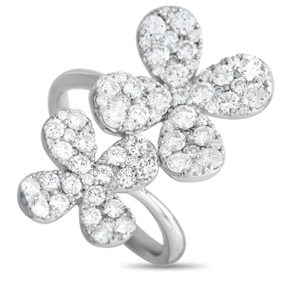 Non Branded Lb Exclusive 18k White Gold 1.65 Ct Diamond Open Wrap Ring