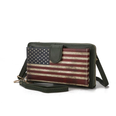 Mkf Collection By Mia K Kiara Smartphone And Wallet Convertible Flag Crossbody Bag In Green