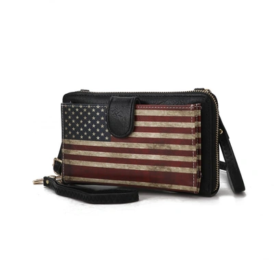 Mkf Collection By Mia K Kiara Smartphone And Wallet Convertible Flag Crossbody Bag In Black