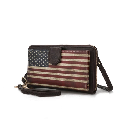 Mkf Collection By Mia K Kiara Smartphone And Wallet Convertible Flag Crossbody Bag In Gold