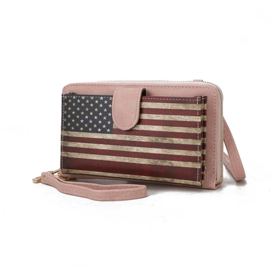 Mkf Collection By Mia K Kiara Smartphone And Wallet Convertible Flag Crossbody Bag In Pink