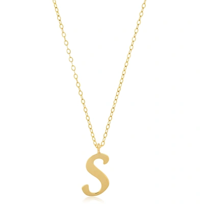 Max + Stone 10k Solid White Or Yellow Gold Dainty Script Initial With Extendable Necklace, 16+2 Inches In Multi