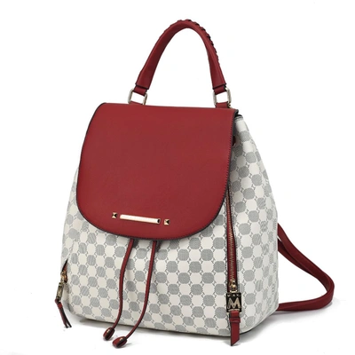 Mkf Collection By Mia K Kimberly Circular Print Backpack In Red