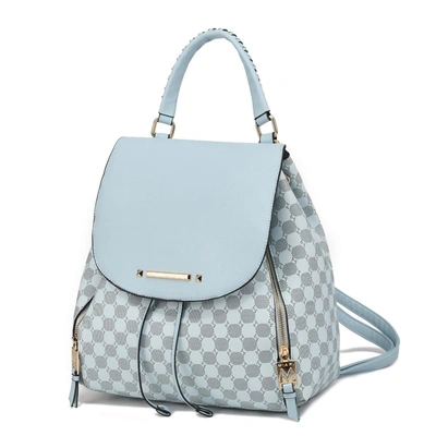 Mkf Collection By Mia K Kimberly Circular Print Backpack In Blue