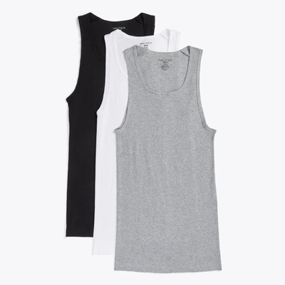 Nautica Mens Ribbed Tanks, 3-pack In Multi
