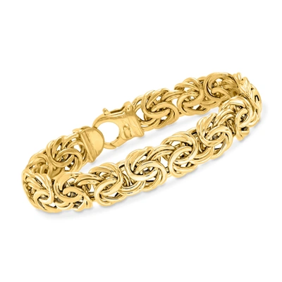 Ross-simons 14kt Yellow Gold Byzantine Bracelet In Multi