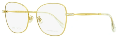 Jimmy Choo Women's Square Eyeglasses Jc286g J5g Gold 55mm In Multi