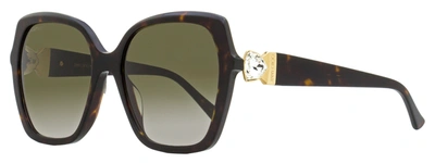Jimmy Choo Women's Square Sunglasses Manon /g 086ha Havana 57mm In Multi