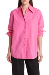 Cos Cotton Button-up Shirt In Pink Bright