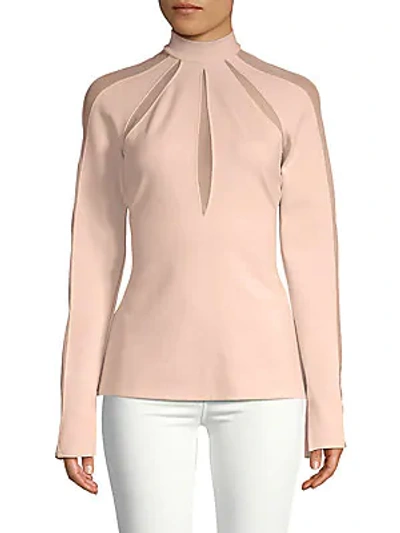 Free People Classic Mockneck Top In Pink