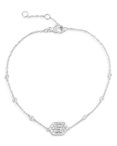 Bloomingdale's Mosaic Diamond Station Bracelet In 14k White Gold, 0.50 Ct. T.w. - 100% Exclusive