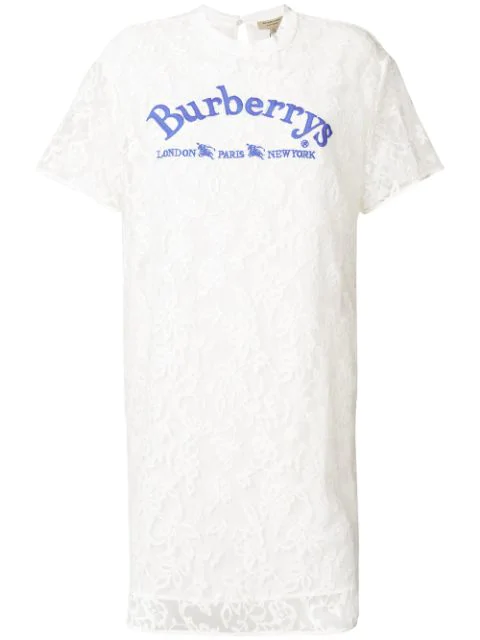 burberry white lace dress