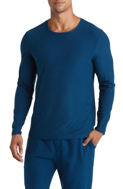 Beyond Yoga Featherweight Always Beyond Long Sleeve Performance T-shirt In Blue Gem Heather