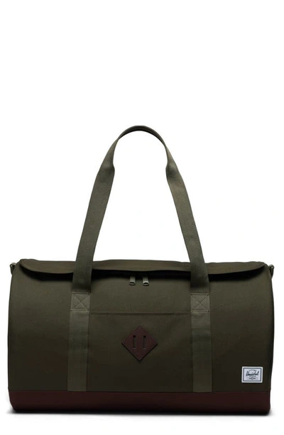 Herschel Supply Co. Heritage Duffle Bag In Ivy Green/ Chicory Coffee