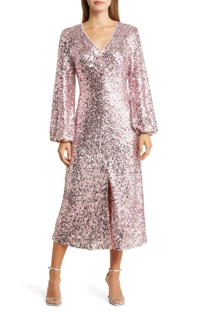 melloday sequin dress Melloday Sequin Mock Neck Puff Sleeve Shift Minidress In Teal - 61% Off