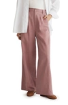 Madewell Harlow Wide Leg Pants In Wood Rose