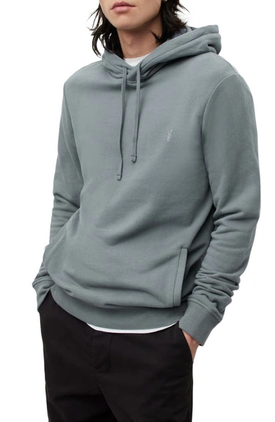 Allsaints Raven Hoodie In Como Blue