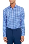 Wrk Check Performance Dress Shirt In Lilac/ Blue
