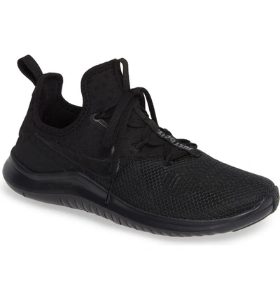 Nike Free Tr8 Training Shoe In Black/ Black-black