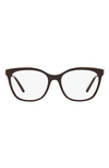 Michael Kors 54mm Square Optical Glasses In Cordovan