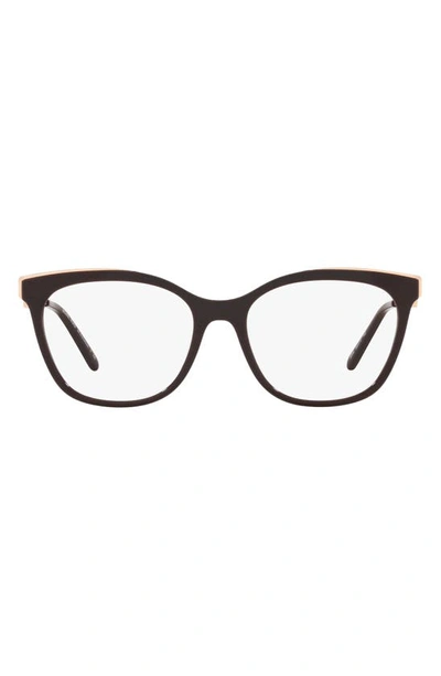 Michael Kors 54mm Square Optical Glasses In Cordovan