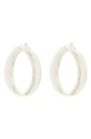 Argento Vivo Gold Hoop Earrings In Silver