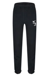 3 Brand Kids' Fleece Joggers In Black