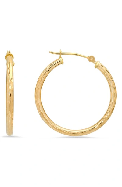 Queen Jewels 10k Gold Huggie Hoop Earrings In Gold/25mm