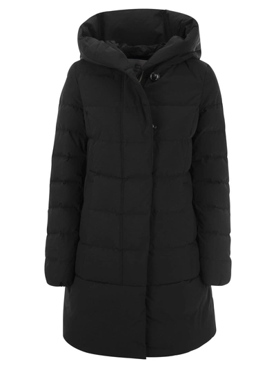 Woolrich Puffy Prescott Parka Coat In Black
