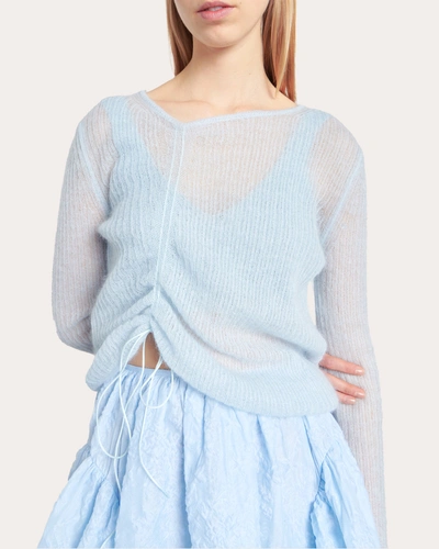 Cecilie Bahnsen Women's Ussi Venus Mohair Pullover In Blue