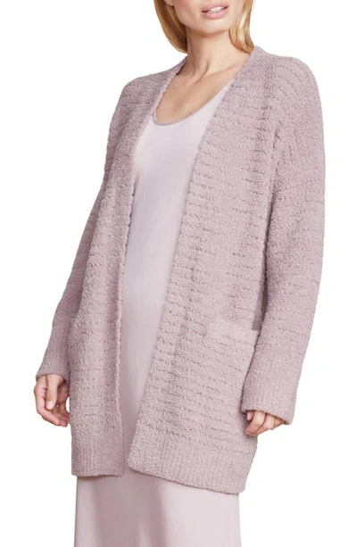 Barefoot Dreams Cozychic™ Bouclé Front Chenile Cardigan In Deep Taupe