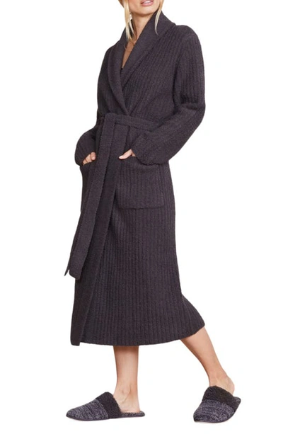 Barefoot Dreams Cozychic™ Rib Dressing Gown In Carbon