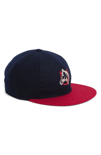 One Of These Days Ebbets Wool Baseball Cap In Navy/ Red